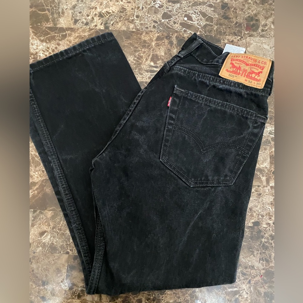 Levi's Men's Black Dark Wash Denim Pants